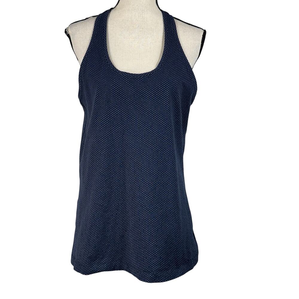 Lululemon SZ 10 ? Cool Racerback II Tank Top Pacific Pointe Jacquard Onyx Blue